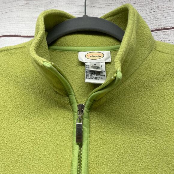 Talbots Green Zip Front Fleece Jacket Size M - Picture 9 of 10